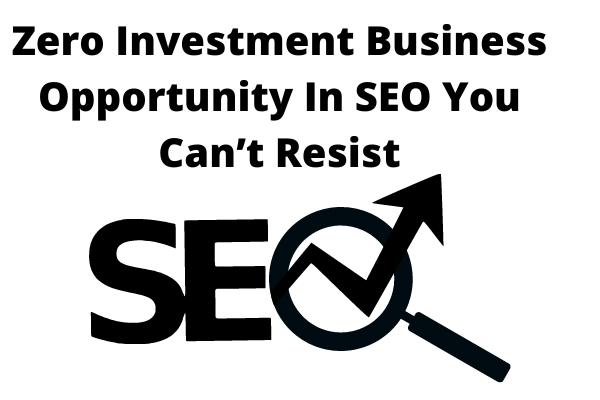 Zero Investment Business Opportunity In SEO You Can’t Resist
