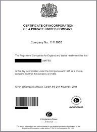 Company Registration Certificate