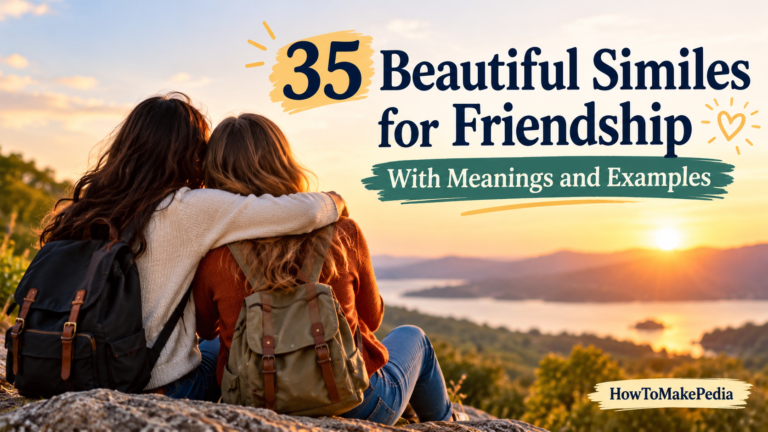 35 Beautiful Similes for Friendship With Meanings and Examples Two best friends sitting together at sunset, illustrating 35 beautiful similes for friendship with meanings and examples.